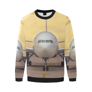 HOODIE - 133 Men's Oversized Fleece Crew Sweatshirt e-joyer